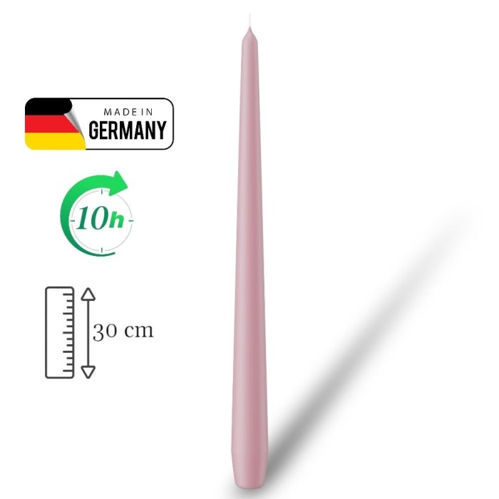 CANDELA CONICA 30X2.5CM ROSA